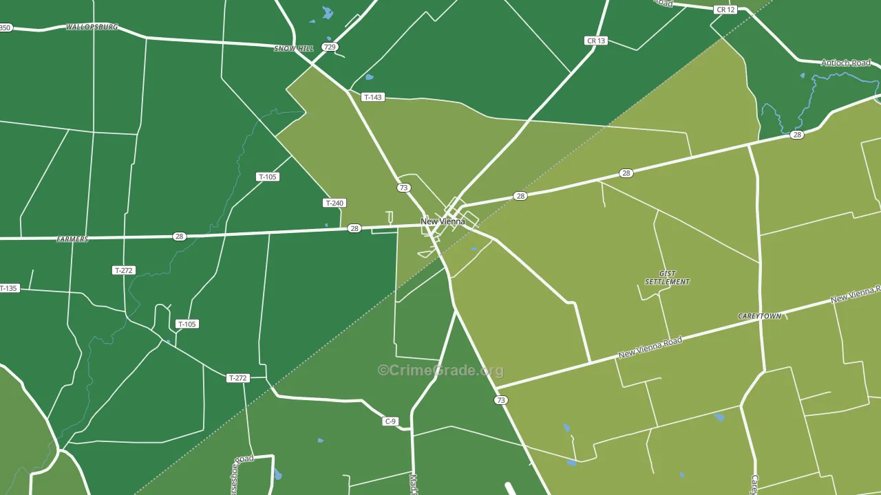 45159, OH Map of Drug-Related Crime Rates