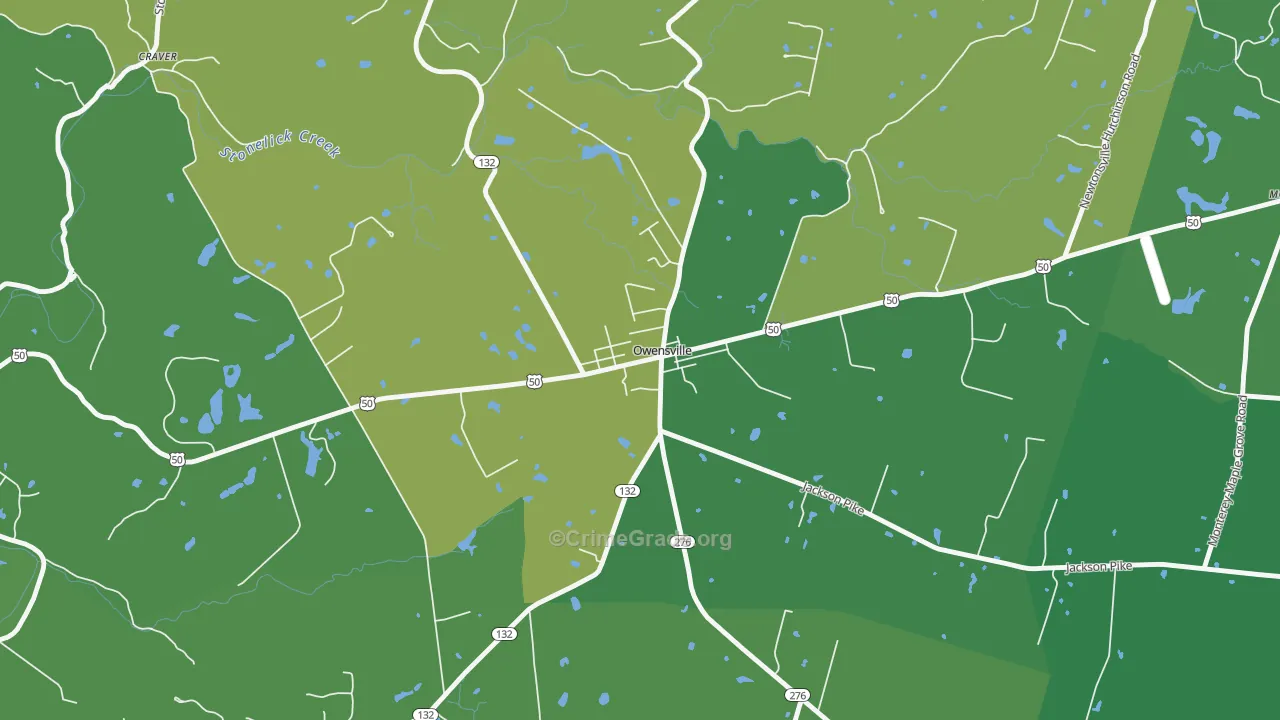 45160, OH Map of Drug-Related Crime Rates