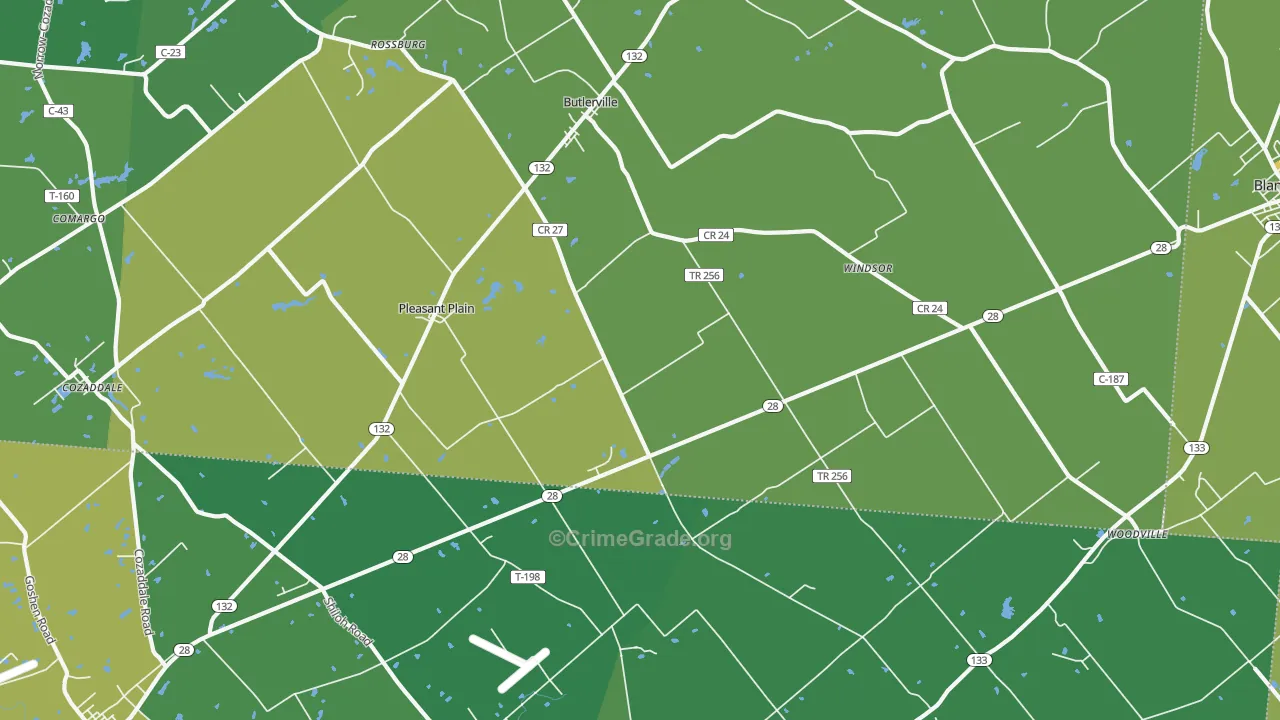 45162, OH Map of Drug-Related Crime Rates