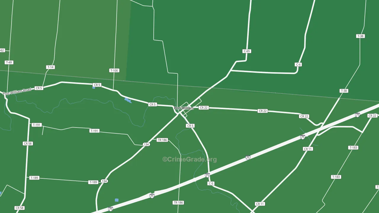 45164, OH Map of Drug-Related Crime Rates