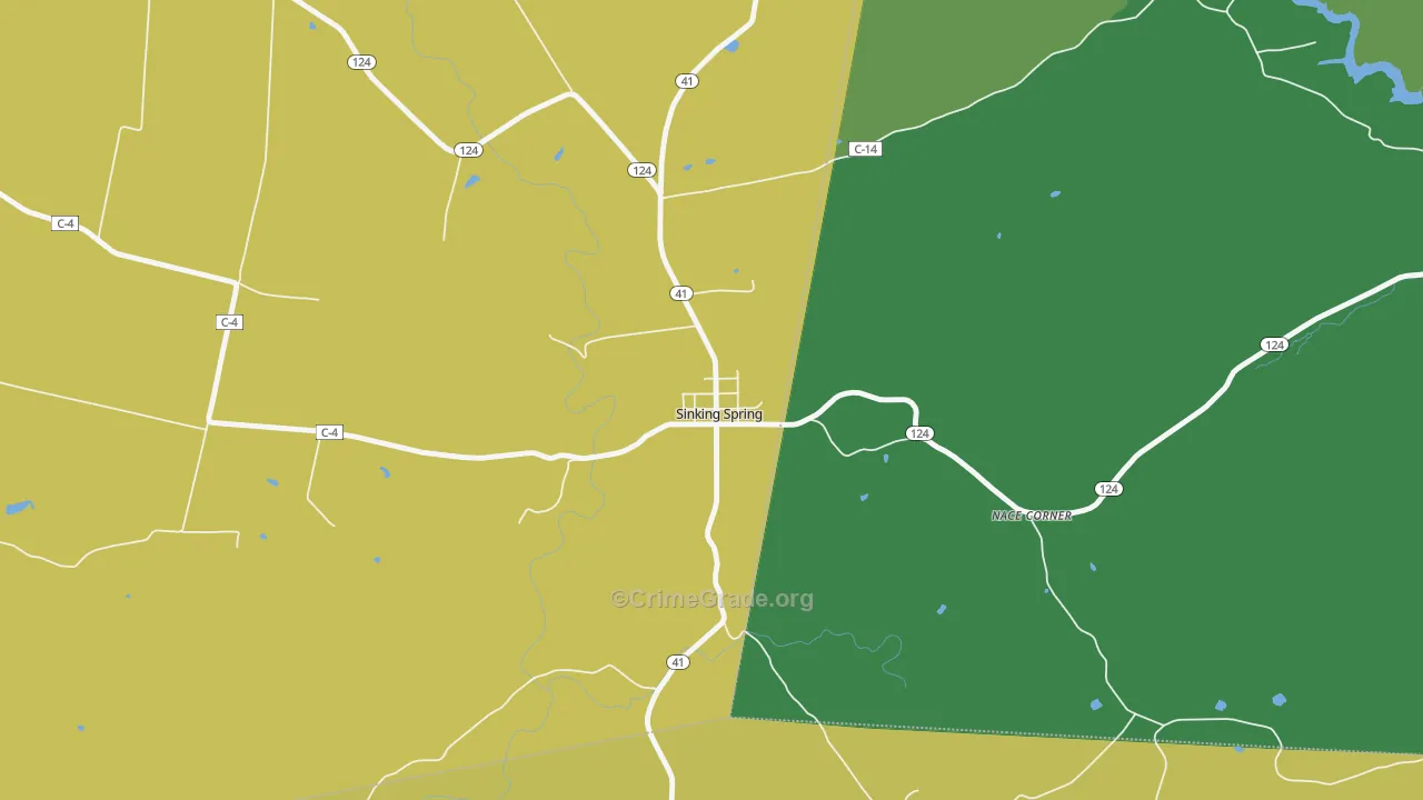 45172, OH Map of Drug-Related Crime Rates