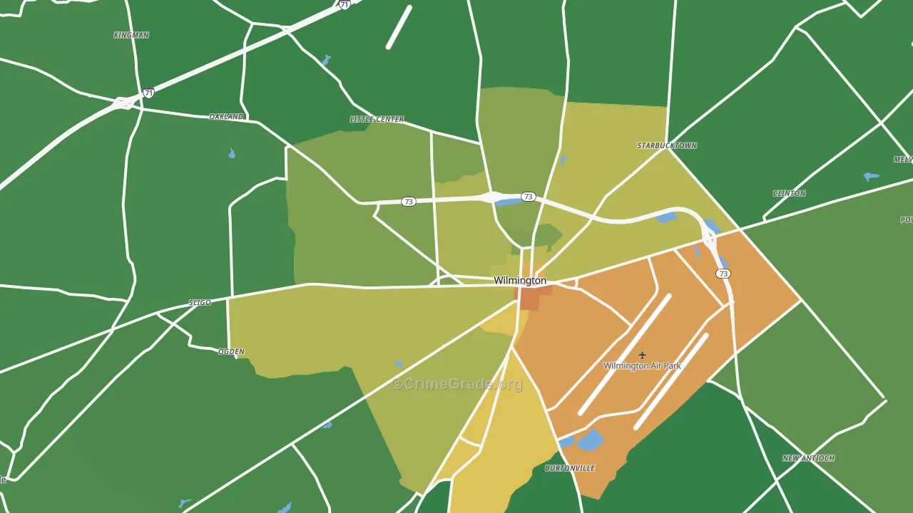 45177, OH Map of Drug-Related Crime Rates