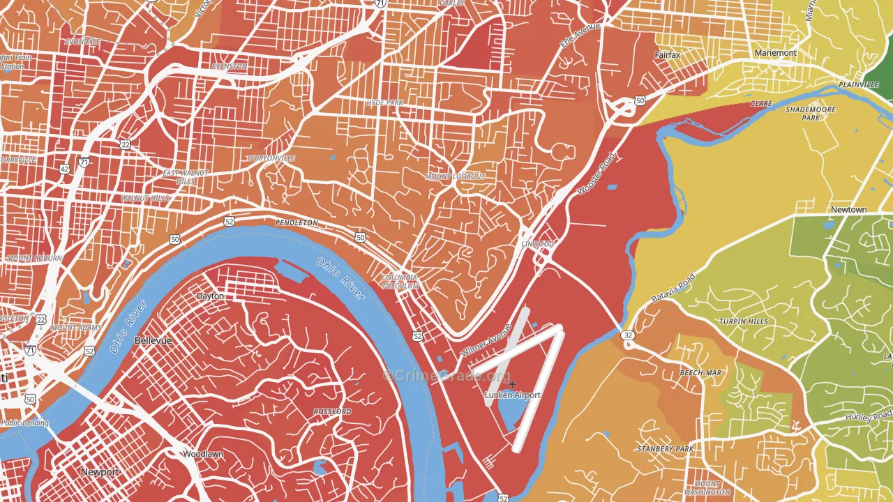 45226, OH Map of Drug-Related Crime Rates