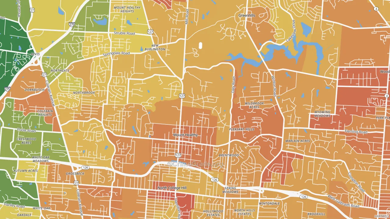 45231, OH Map of Drug-Related Crime Rates