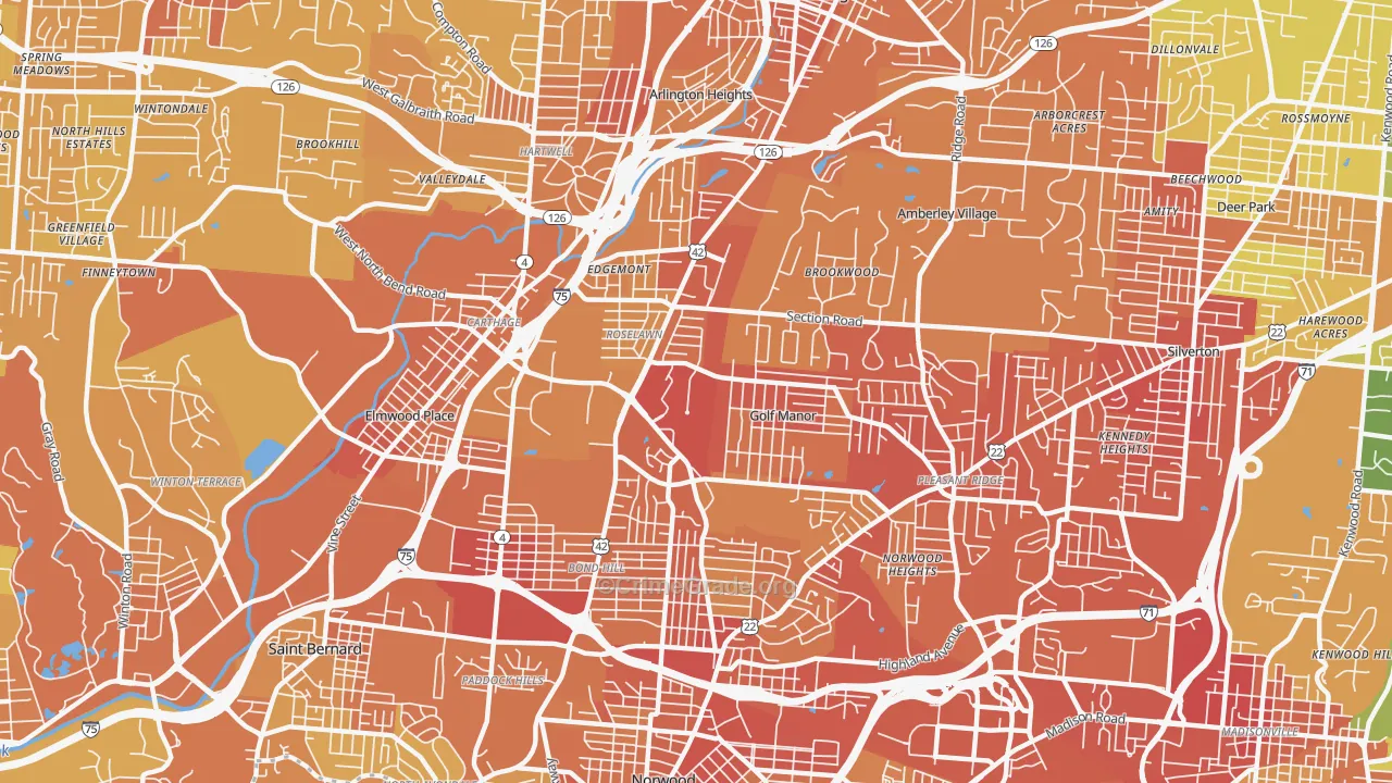 45237, OH Map of Drug-Related Crime Rates