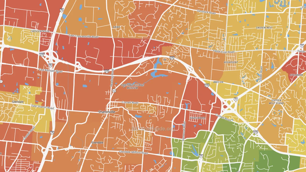 45241, OH Map of Drug-Related Crime Rates