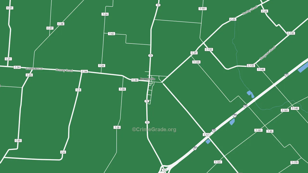 45307, OH Map of Drug-Related Crime Rates