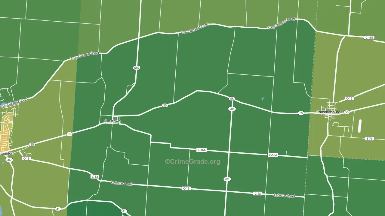 45312, OH Map of Drug-Related Crime Rates