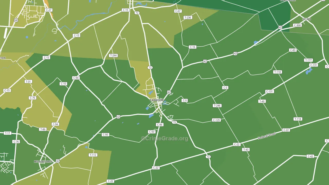 45314, OH Map of Drug-Related Crime Rates