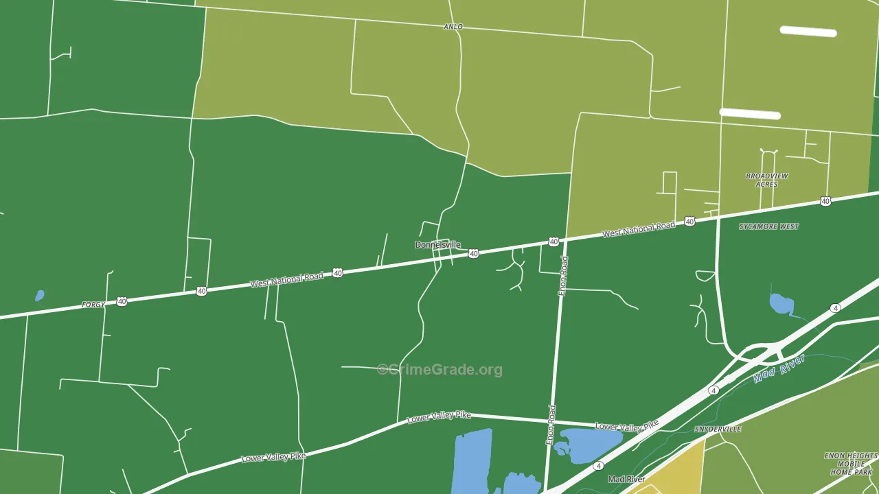 45319, OH Map of Drug-Related Crime Rates
