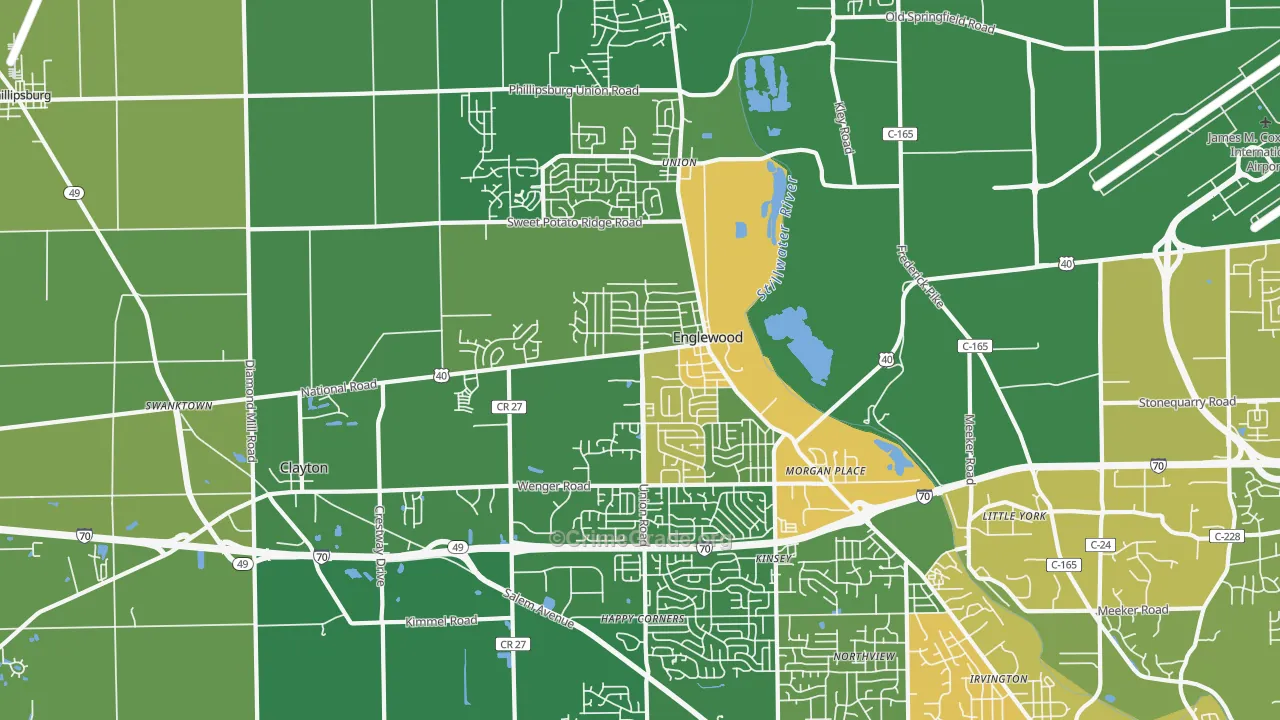 45322, OH Map of Drug-Related Crime Rates