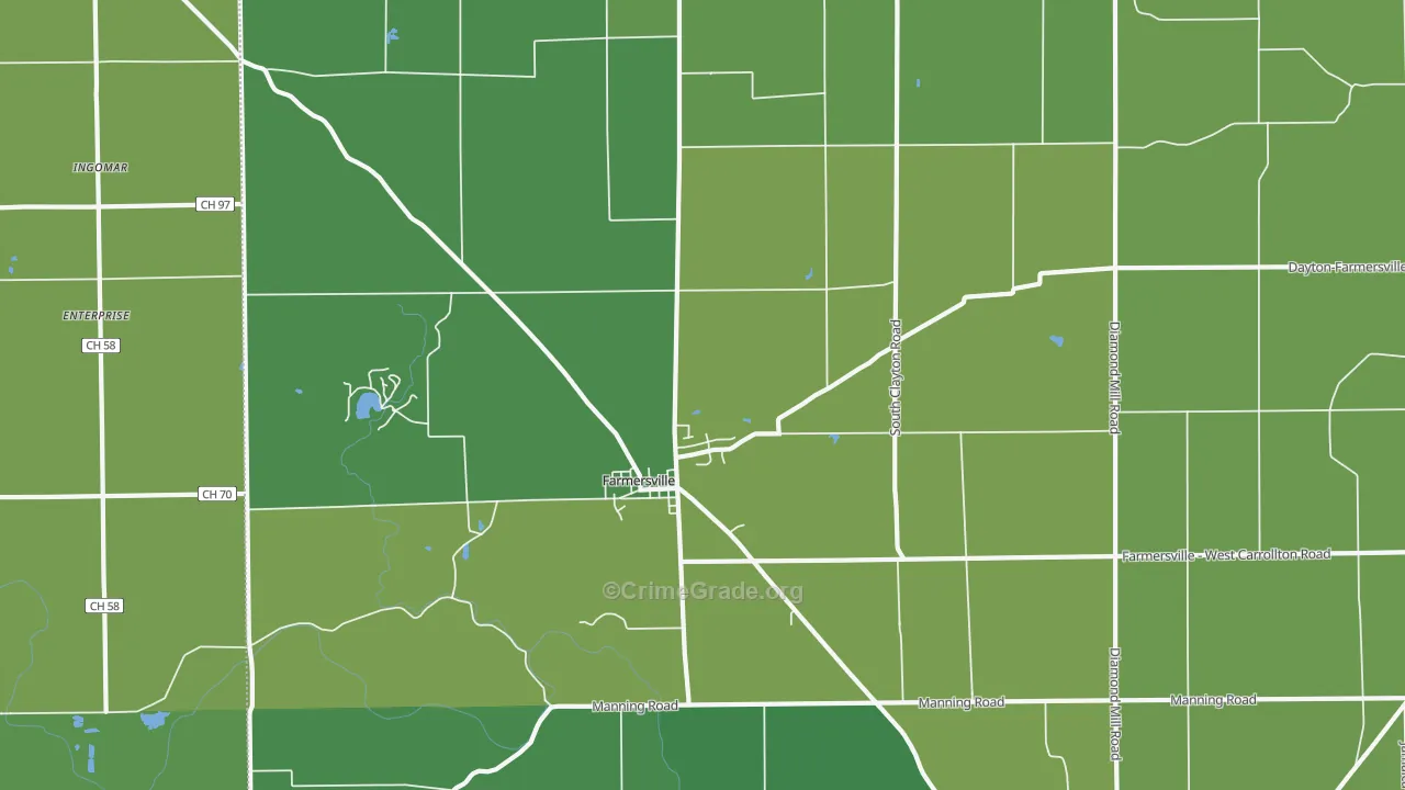 45325, OH Map of Drug-Related Crime Rates