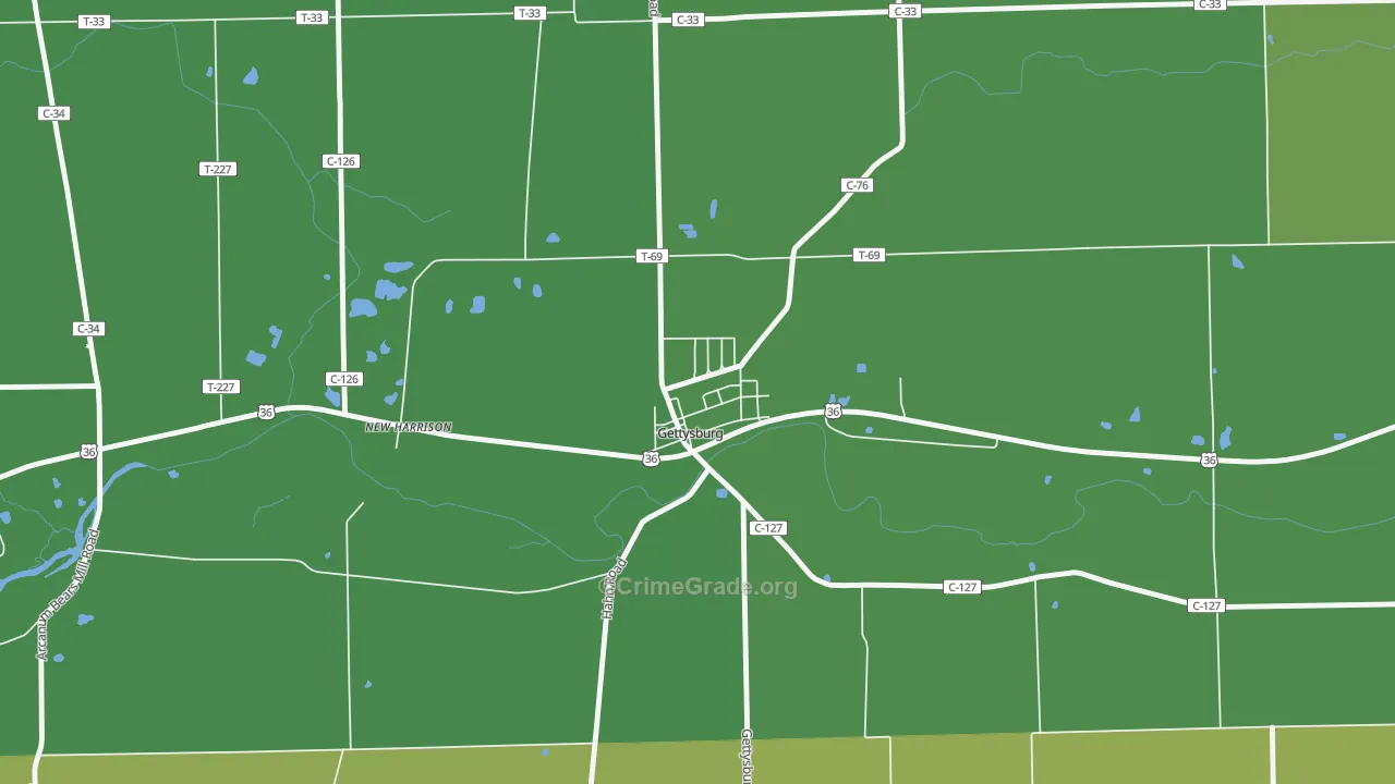 45328, OH Map of Drug-Related Crime Rates