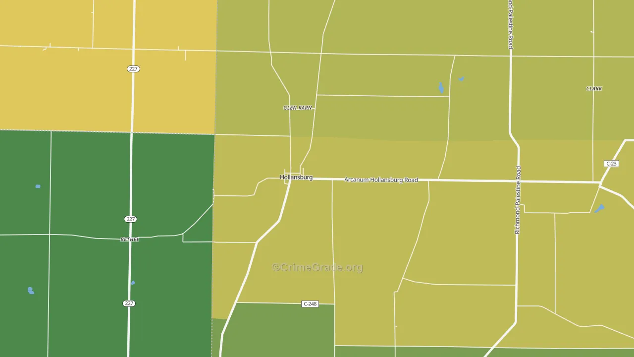 45332, OH Map of Drug-Related Crime Rates