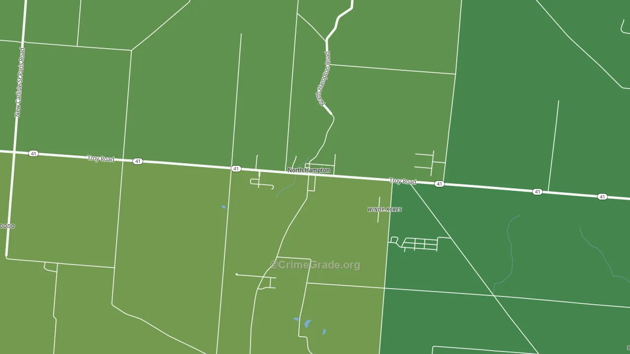 45349, OH Map of Drug-Related Crime Rates
