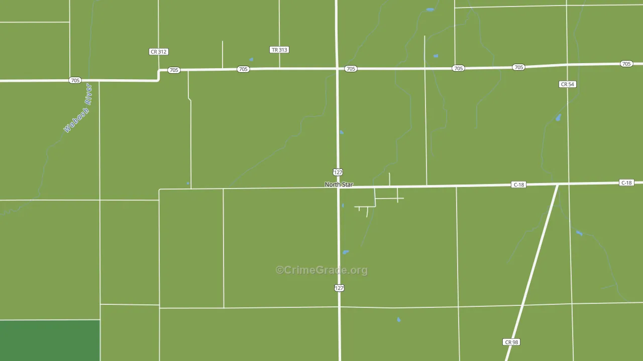 45350, OH Map of Drug-Related Crime Rates