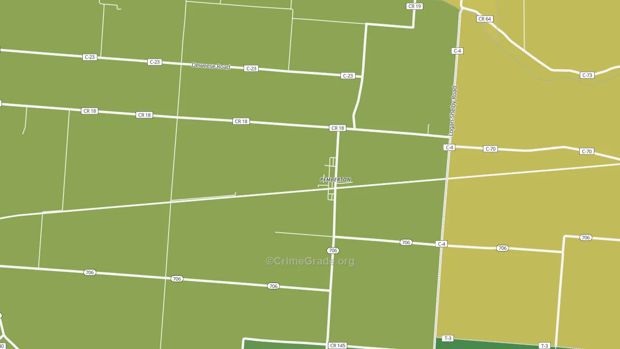 45353, OH Map of Drug-Related Crime Rates