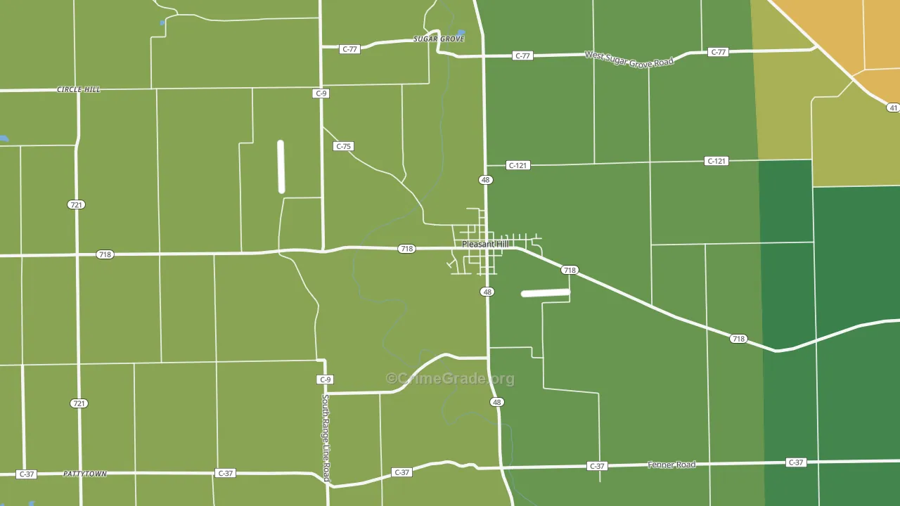 45359, OH Map of Drug-Related Crime Rates