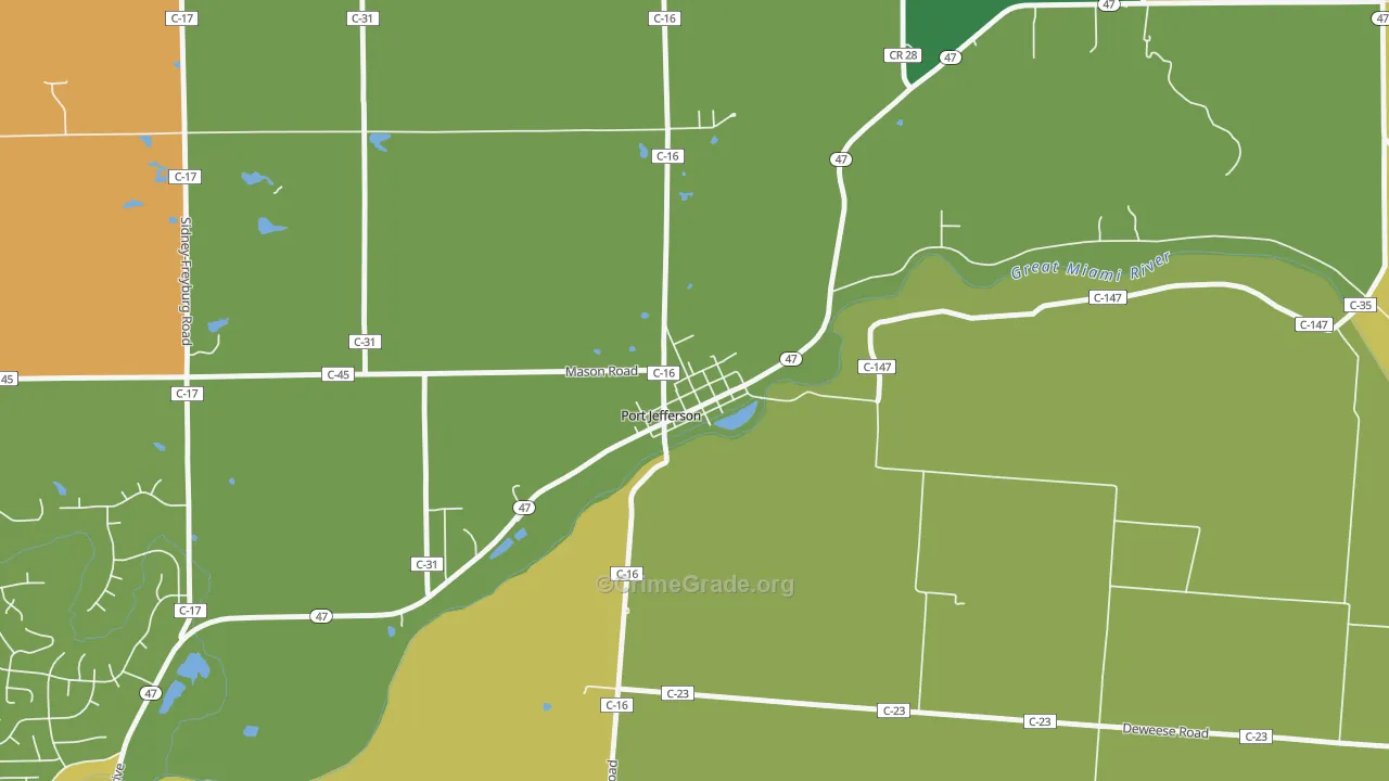 45360, OH Map of Drug-Related Crime Rates