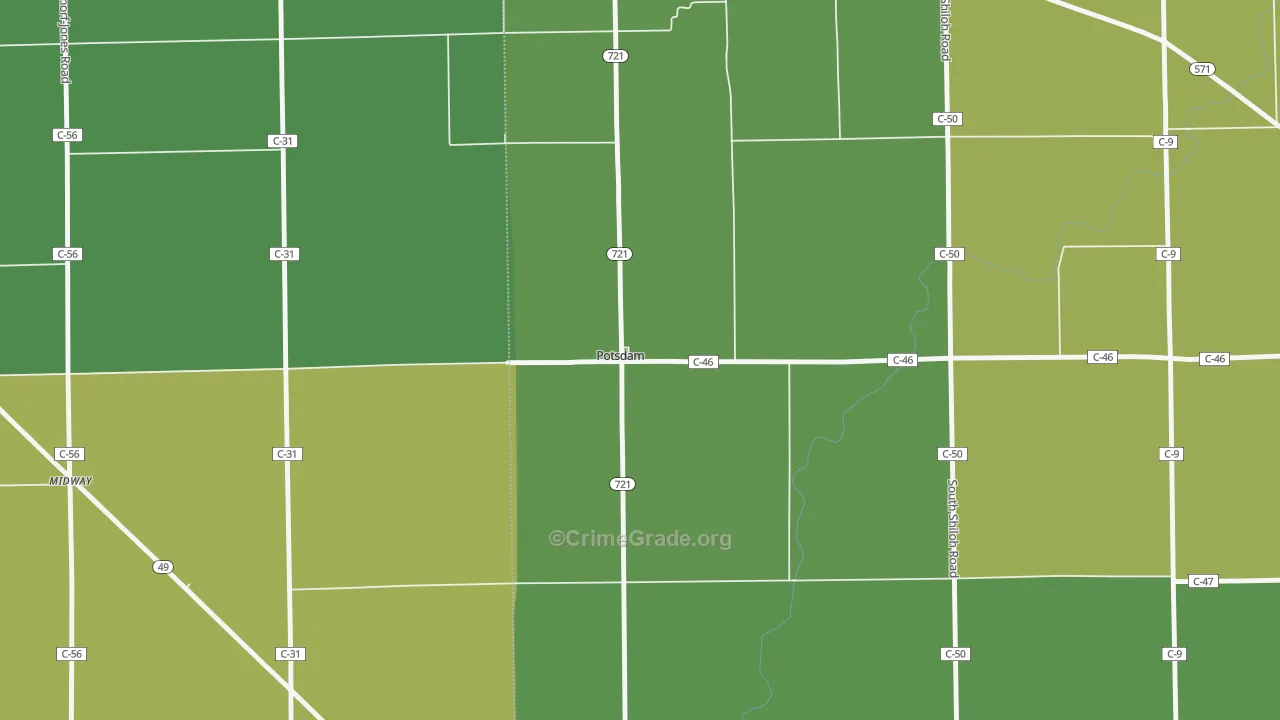 45361, OH Map of Drug-Related Crime Rates