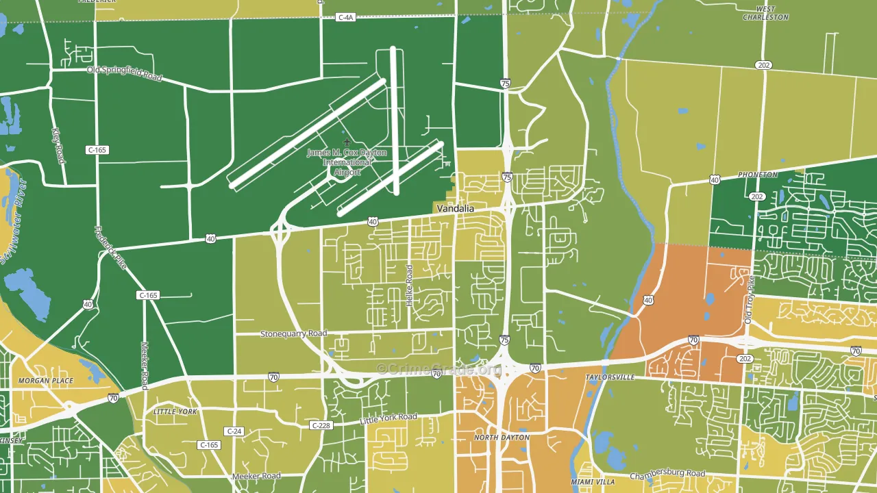 45377, OH Map of Drug-Related Crime Rates