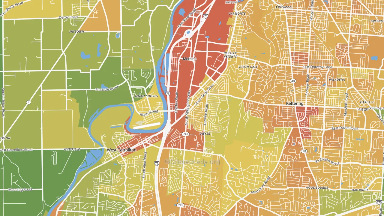 45439, OH Map of Drug-Related Crime Rates