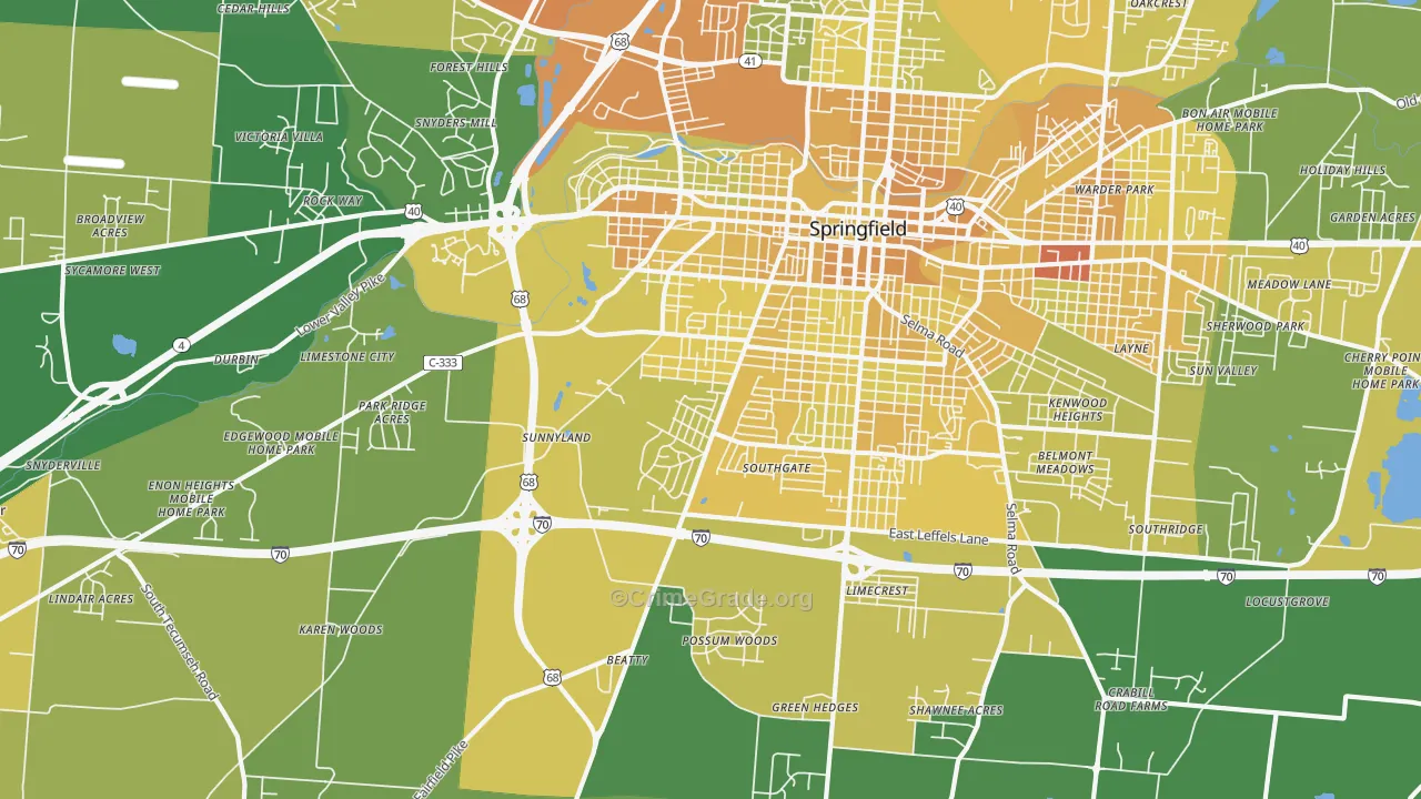 45506, OH Map of Drug-Related Crime Rates