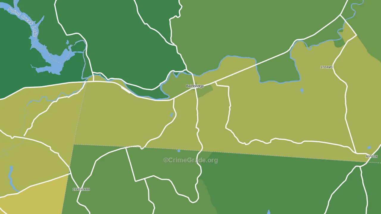 45612, OH Map of Drug-Related Crime Rates