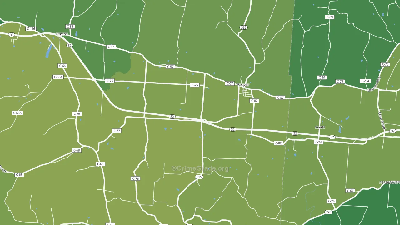 45613, OH Map of Drug-Related Crime Rates