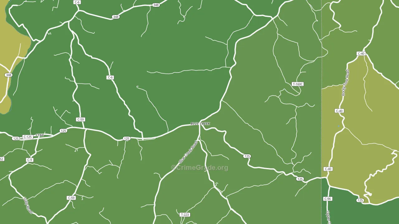 45616, OH Map of Drug-Related Crime Rates