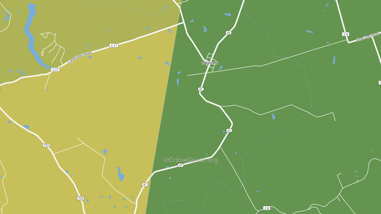 45624, OH Map of Drug-Related Crime Rates