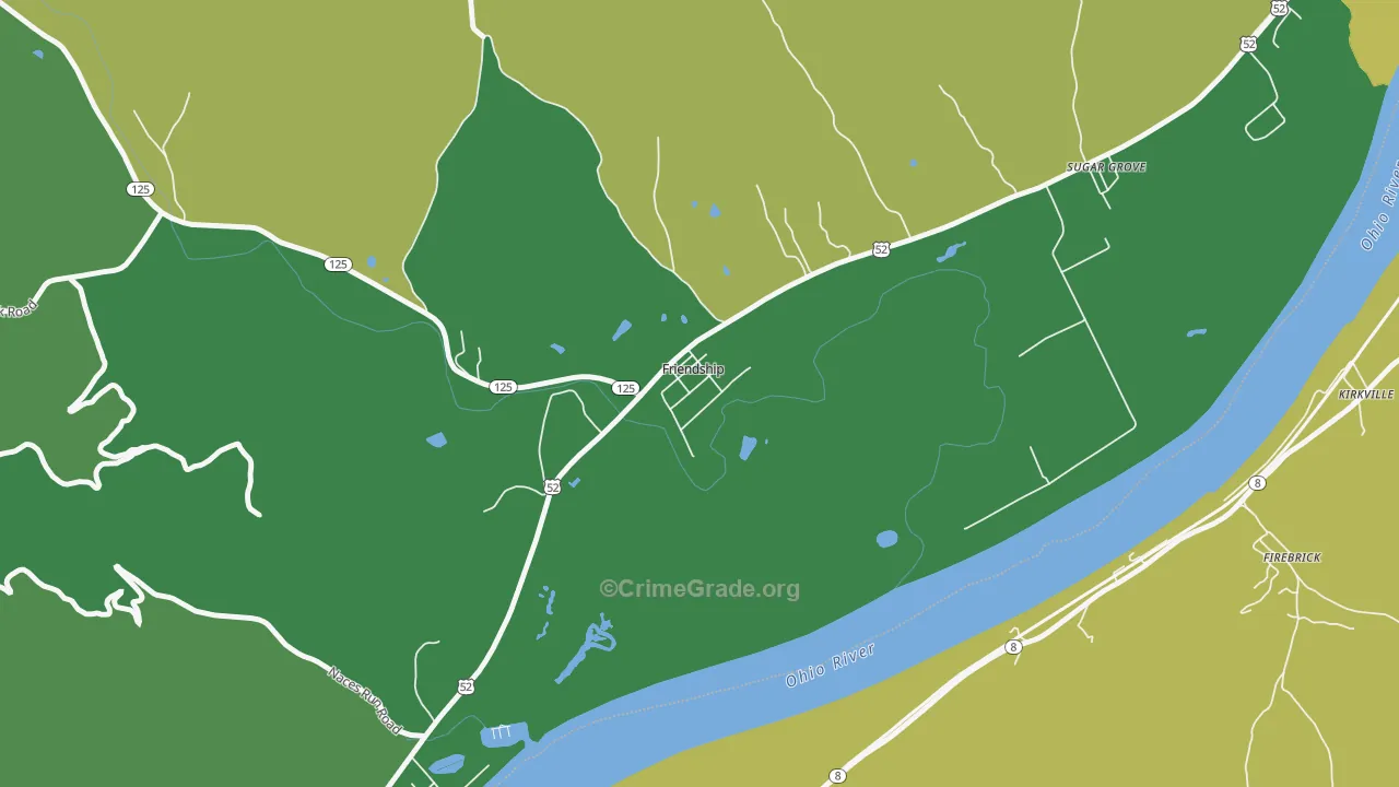 45630, OH Map of Drug-Related Crime Rates