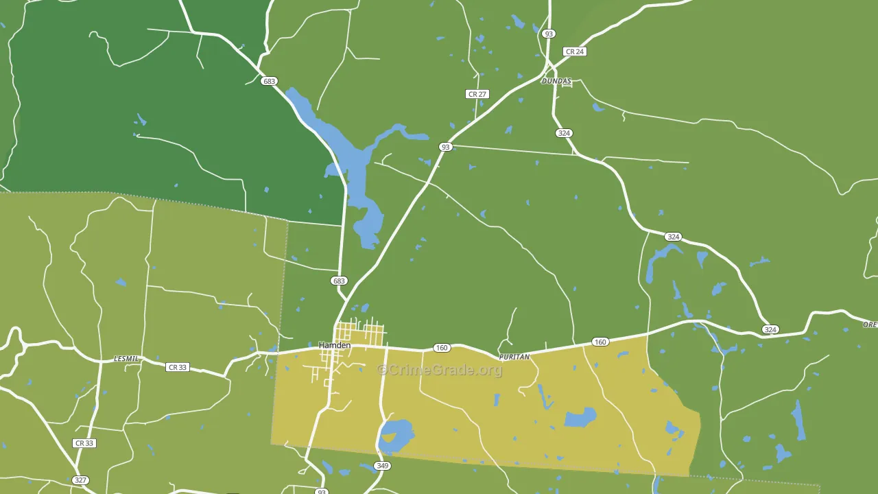 45634, OH Map of Drug-Related Crime Rates