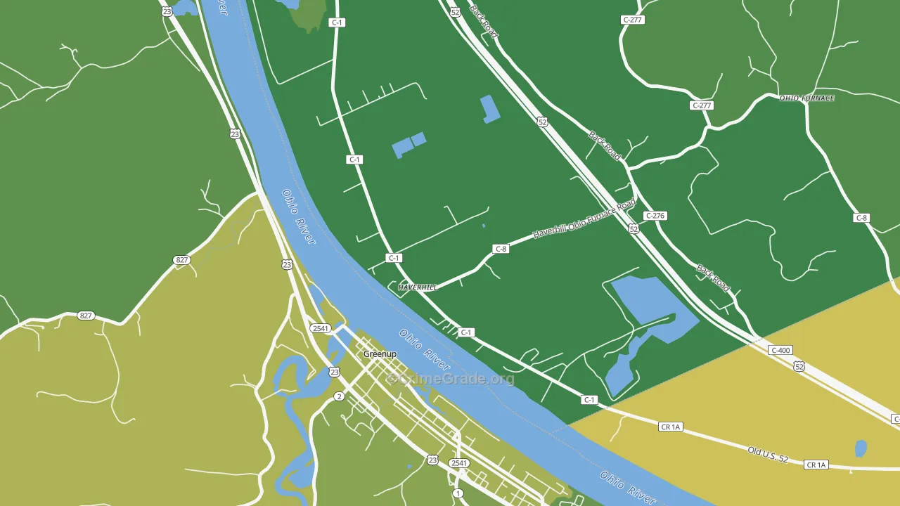 45636, OH Map of Drug-Related Crime Rates