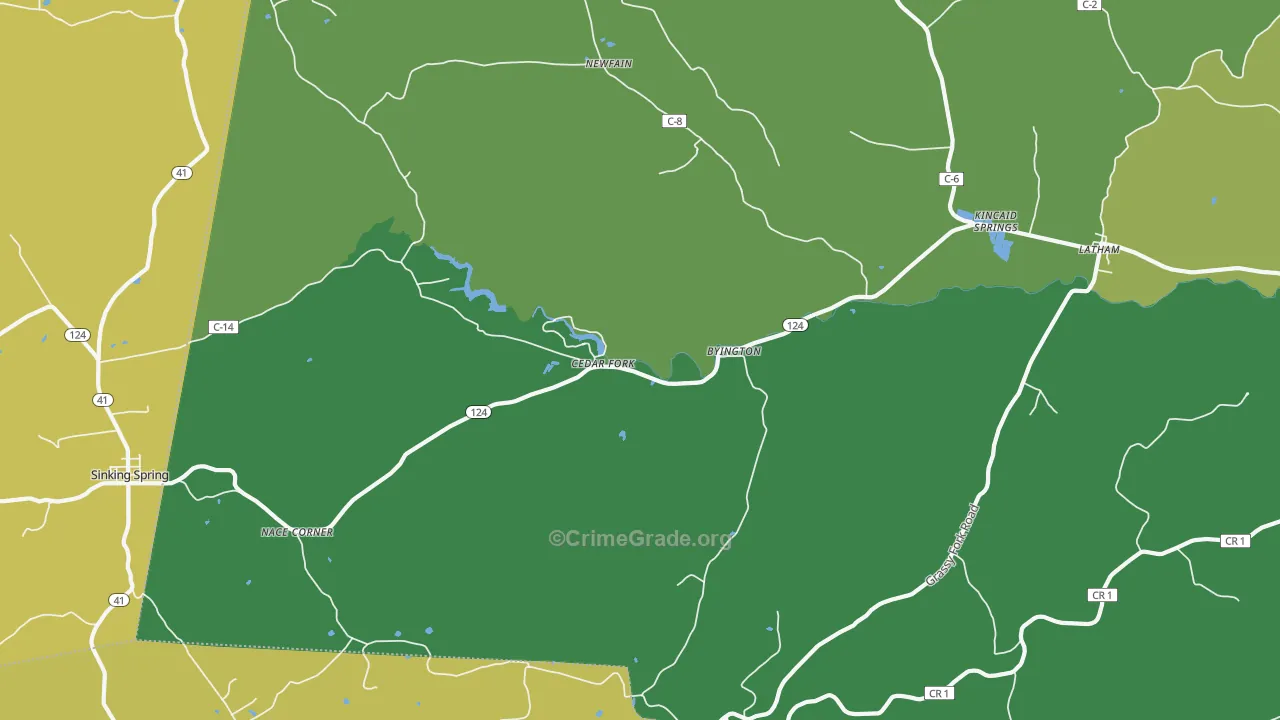 45646, OH Map of Drug-Related Crime Rates