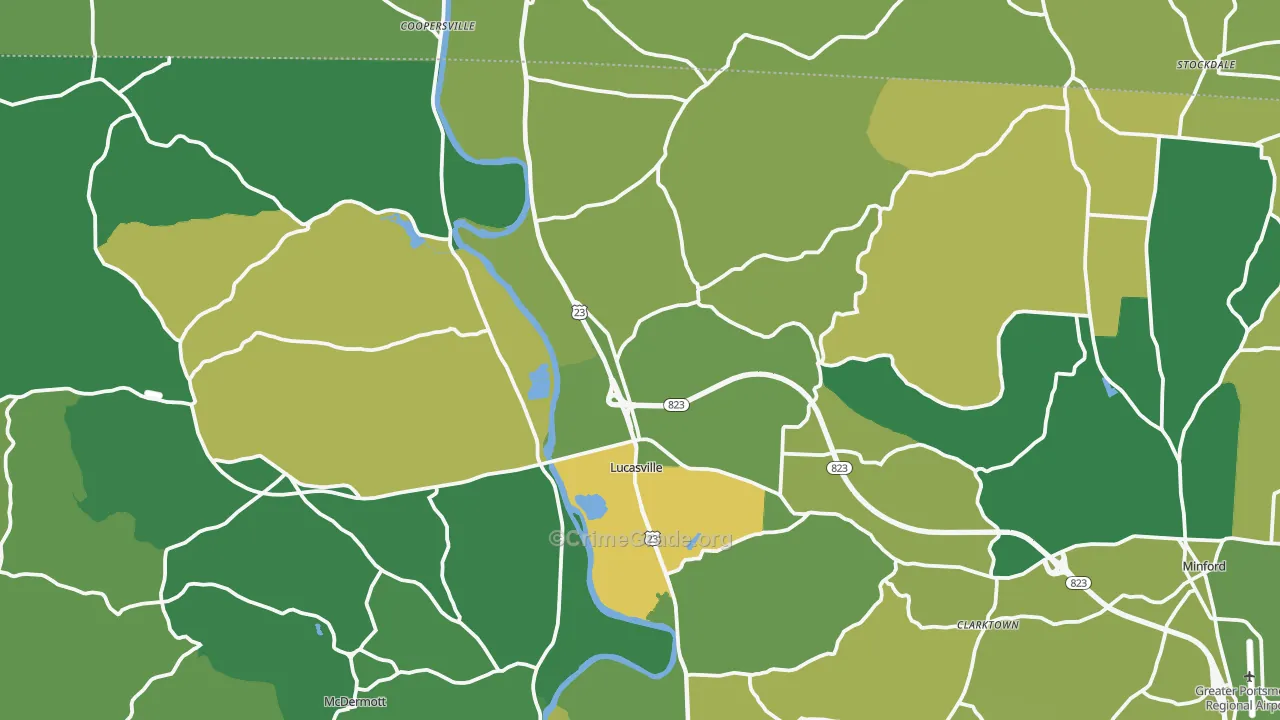 45648, OH Map of Drug-Related Crime Rates