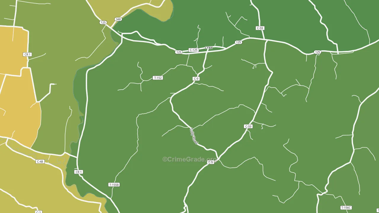 45650, OH Map of Drug-Related Crime Rates