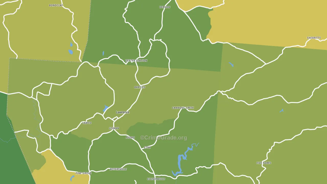 45659, OH Map of Drug-Related Crime Rates