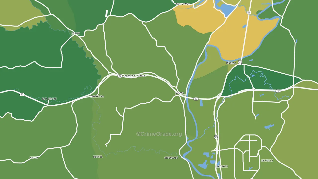 45661, OH Map of Drug-Related Crime Rates
