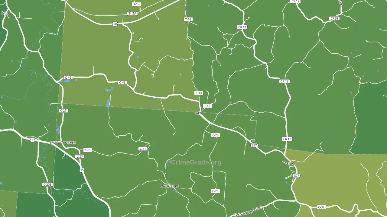 45672, OH Map of Drug-Related Crime Rates