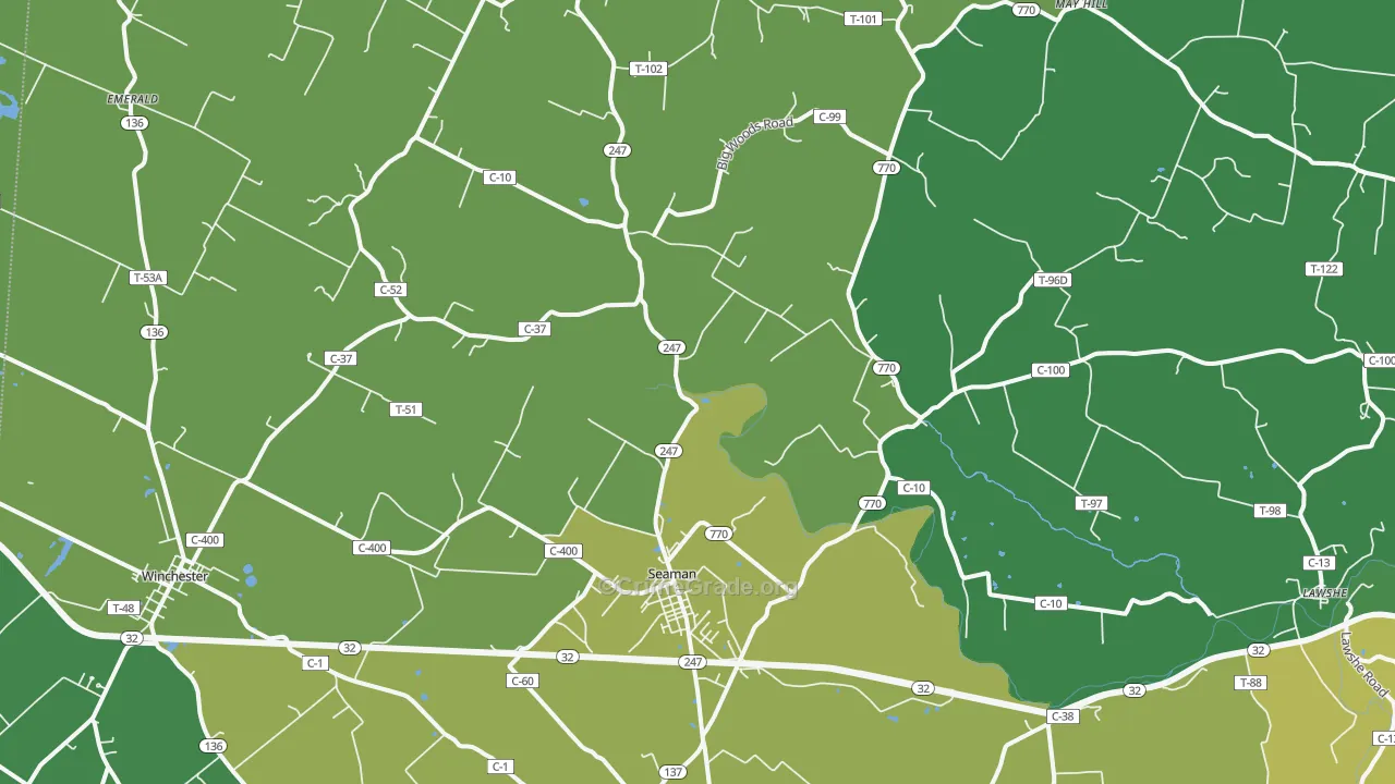 45679, OH Map of Drug-Related Crime Rates