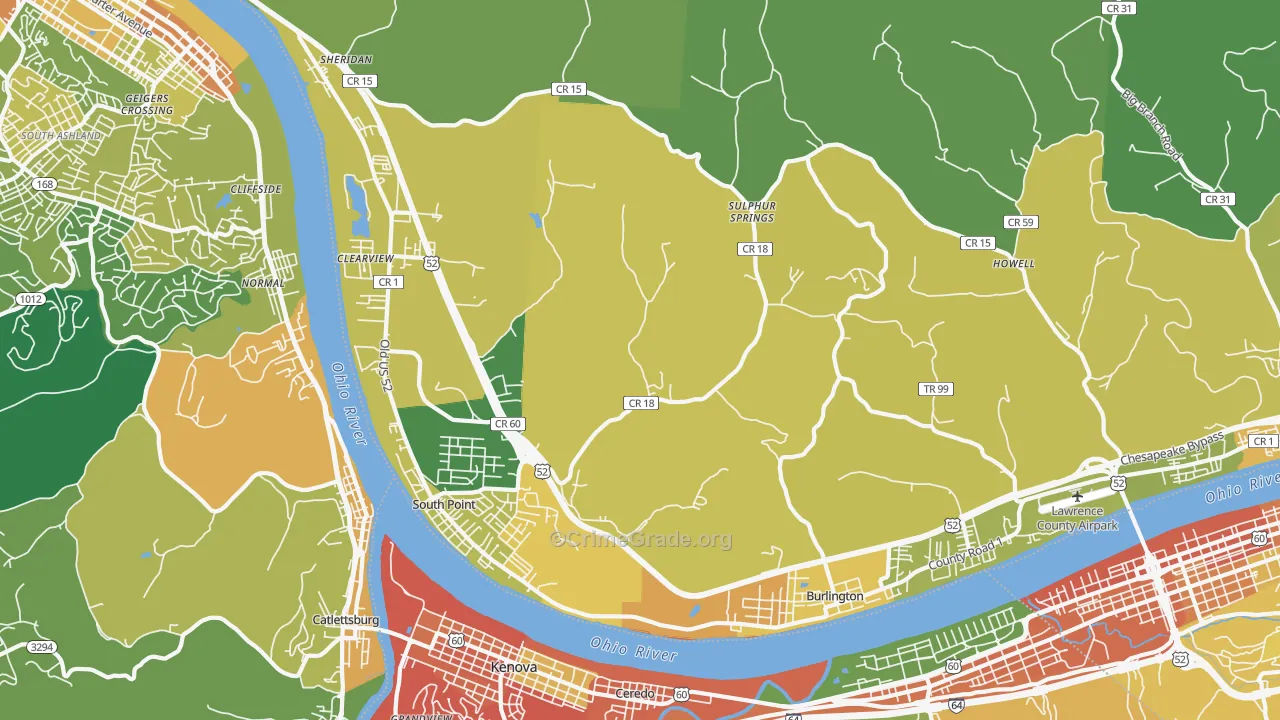 45680, OH Map of Drug-Related Crime Rates