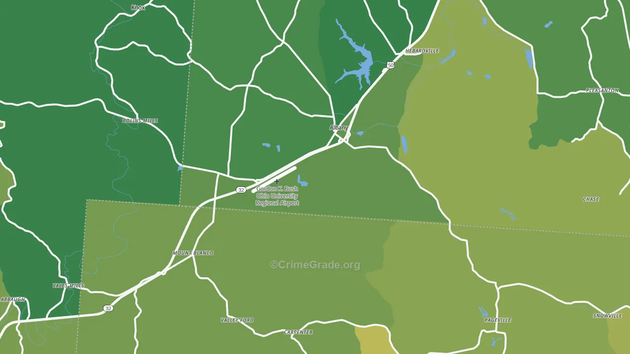45710, OH Map of Drug-Related Crime Rates