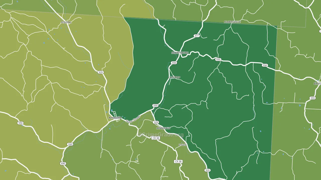 45711, OH Map of Drug-Related Crime Rates