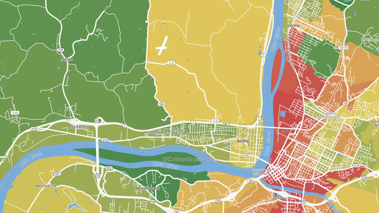 45714, OH Map of Drug-Related Crime Rates