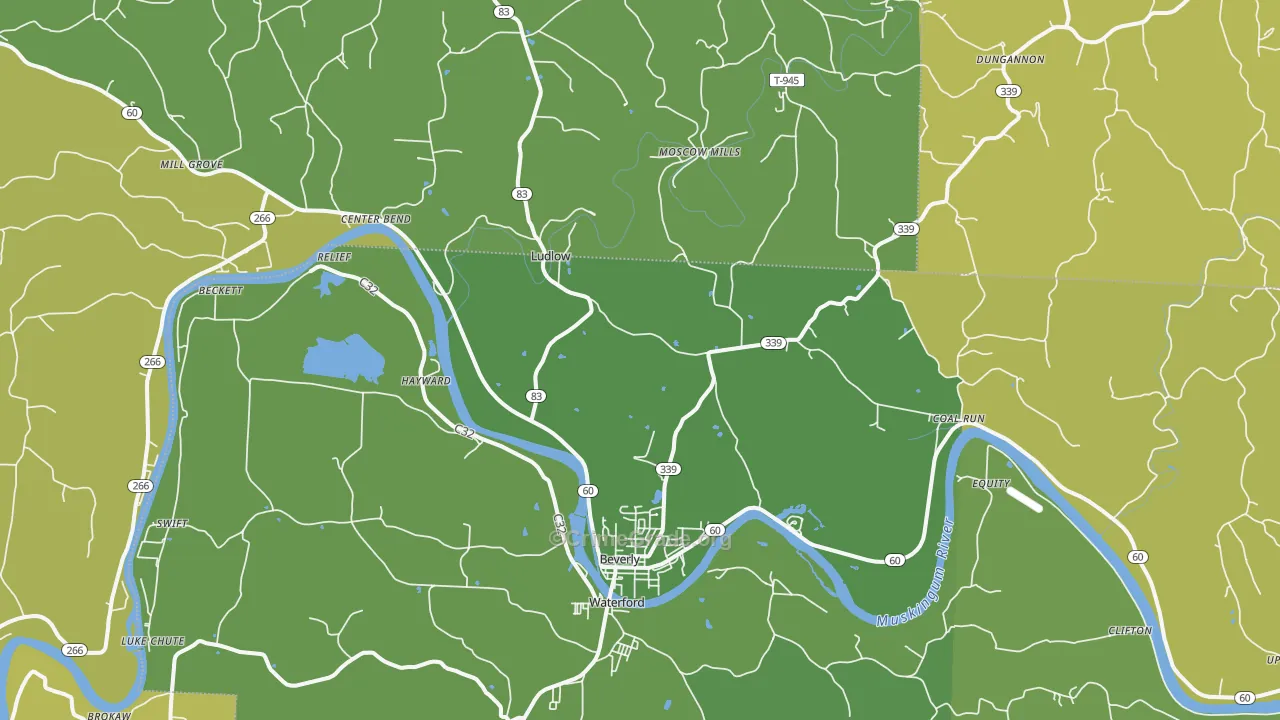 45715, OH Map of Drug-Related Crime Rates