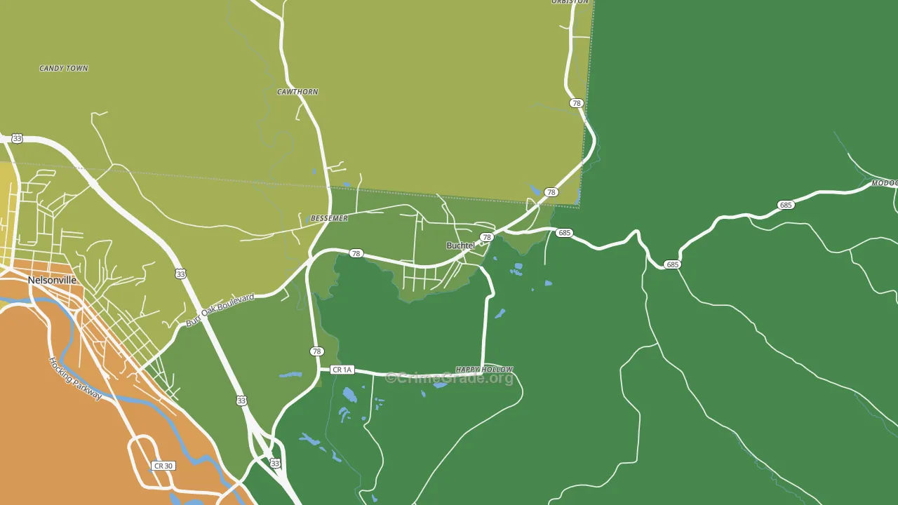 45716, OH Map of Drug-Related Crime Rates