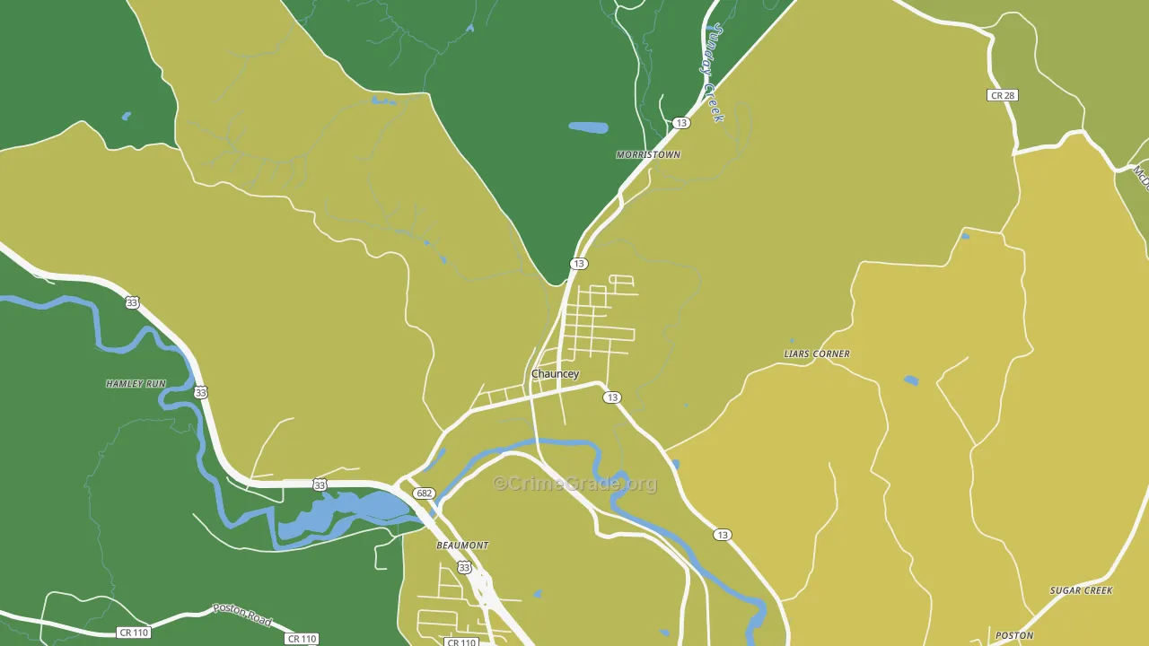 45719, OH Map of Drug-Related Crime Rates