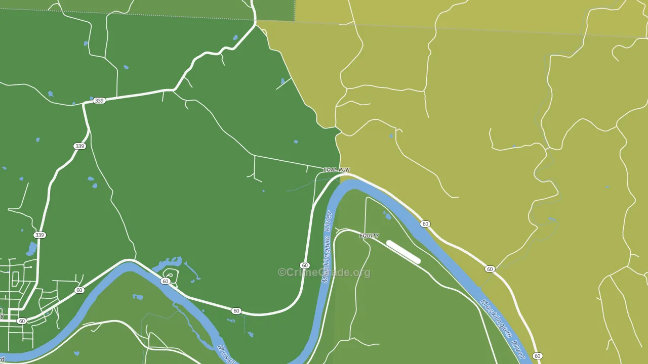 45721, OH Map of Drug-Related Crime Rates