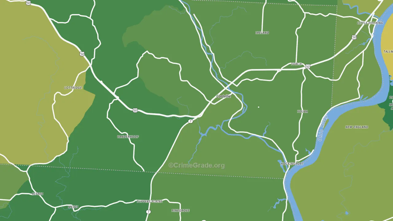 45723, OH Map of Drug-Related Crime Rates